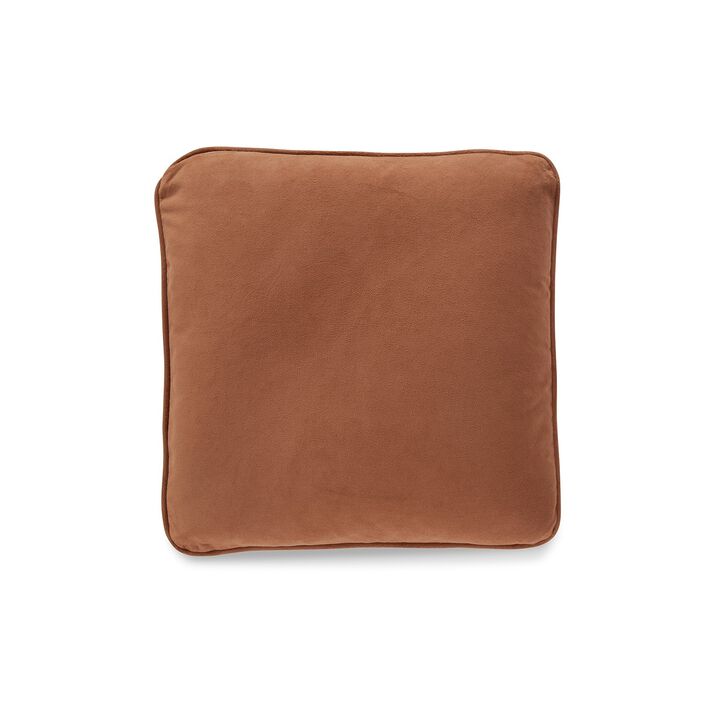 Wali Pillow Set of 4, 20 Inch Square, Feather Fill, Velvety Spice Pink -