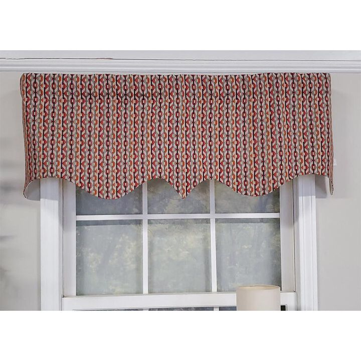 RLF Home Modern Design Classic Anorak Regal Style Window Valance  50" x 17" Multicolor