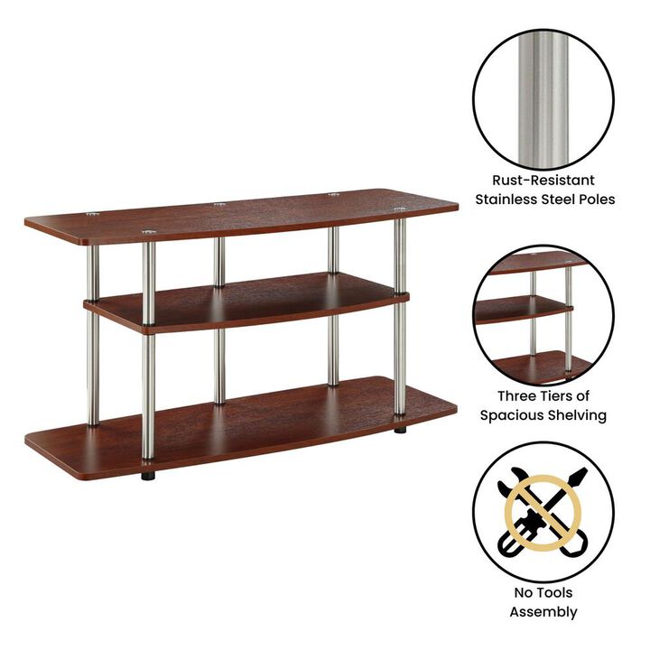 Convience Concept, Inc. No Tools 3 Tier Wide TV Stand for TVs up to 46 Inches