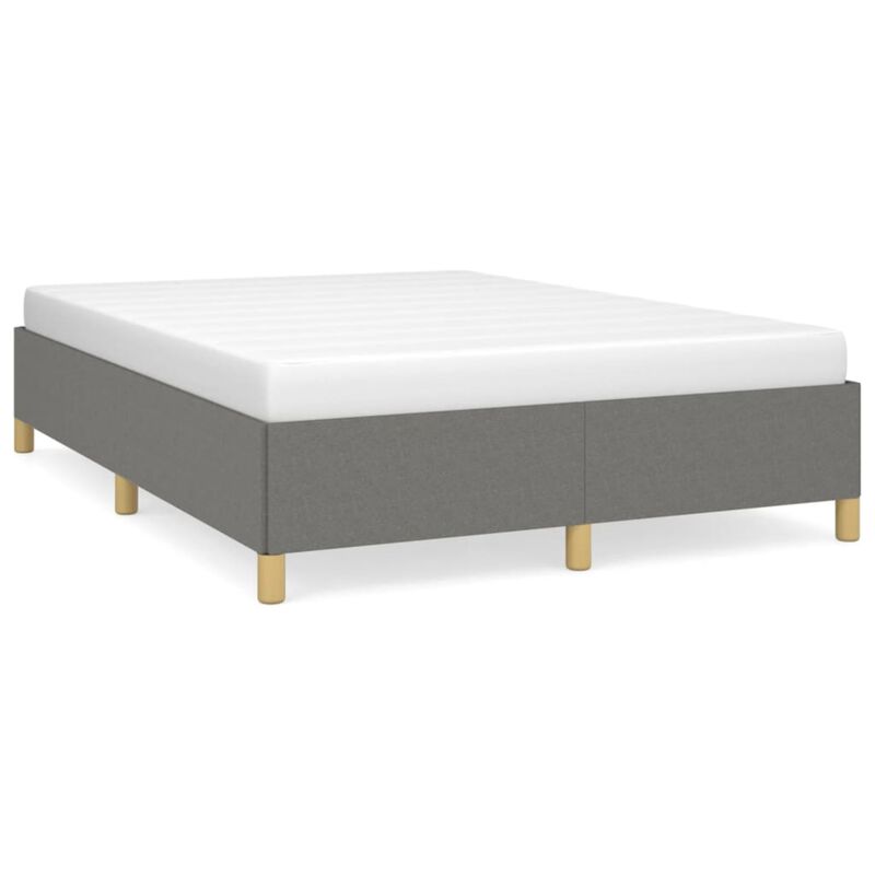 vidaXL Bed Frame Dark Gray 59.8"x79.9" Queen Fabric