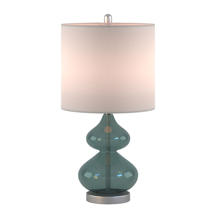 Ellipse Curved Glass Table Lamp, Set Of 2