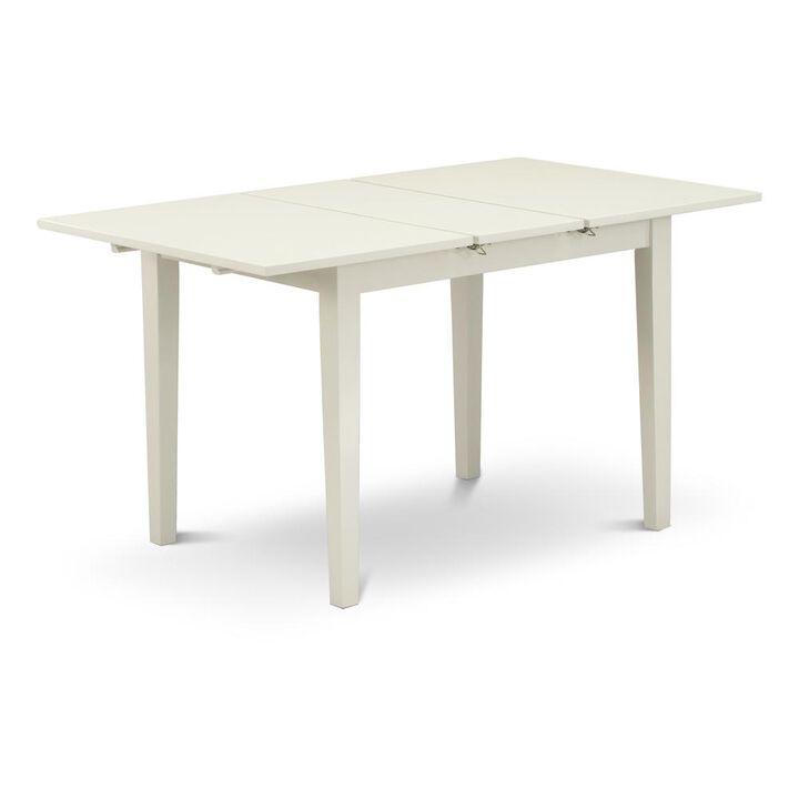 East West Furniture Dining Table Linen White, NFT-LWH-T