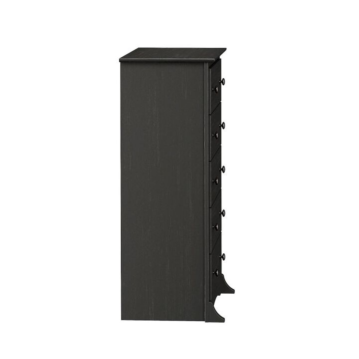 Prepac Sonoma 5-Drawer Chest, Washed Black