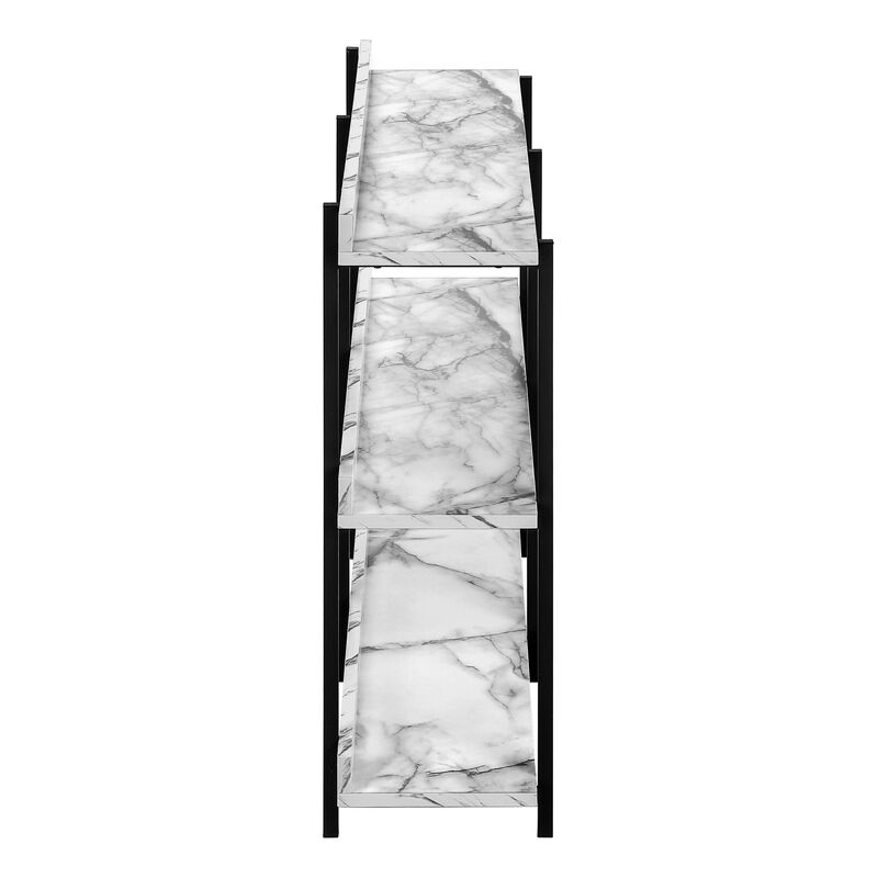 Monarch Specialties I 2221 Accent Table, Console, Entryway, Narrow, Sofa, Living Room, Bedroom, Metal, Laminate, White, Black, Contemporary, Modern