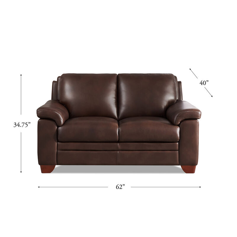 Magnum Top Grain Leather Loveseat