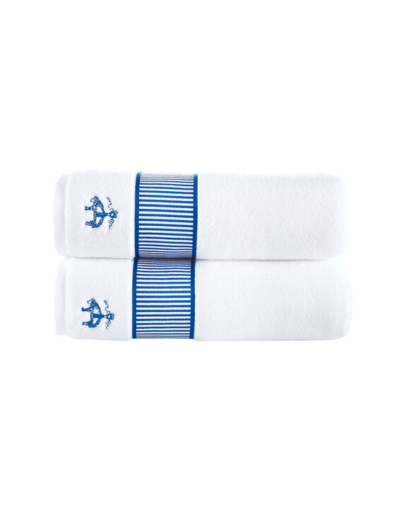 Brooks Brothers Fancy Border 2 pcs Bath Towels