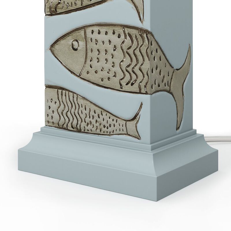 Lux Lighting Pompano 28 Polyresin Coastal Fish Table lamp, (Set of 2)