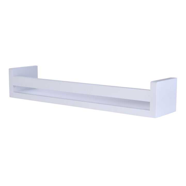 18" Wall Mount Decorative Spice Rack / Home D�cor Organizer Rack Shelf� White