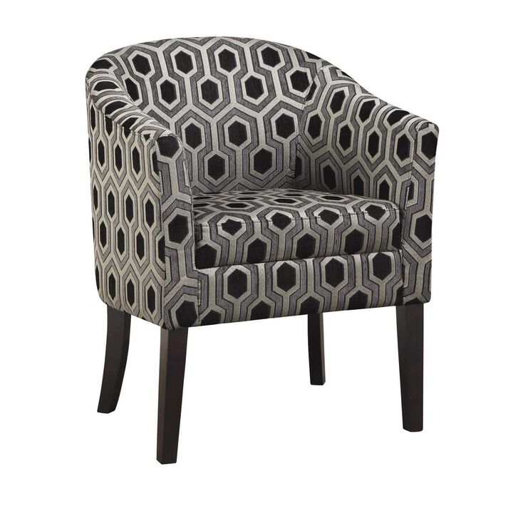 Space Adorner Accent Chair, Gray/Black