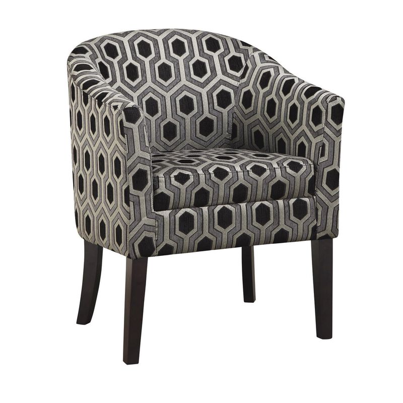 Space Adorner Accent Chair, Gray/Black