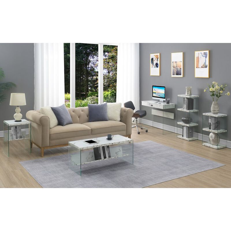 Convience Concept, Inc. SoHo Glass Coffee Table with Shelf