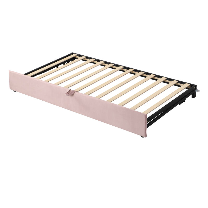 Merax Upholstered Daybed with Pop Up Trundle