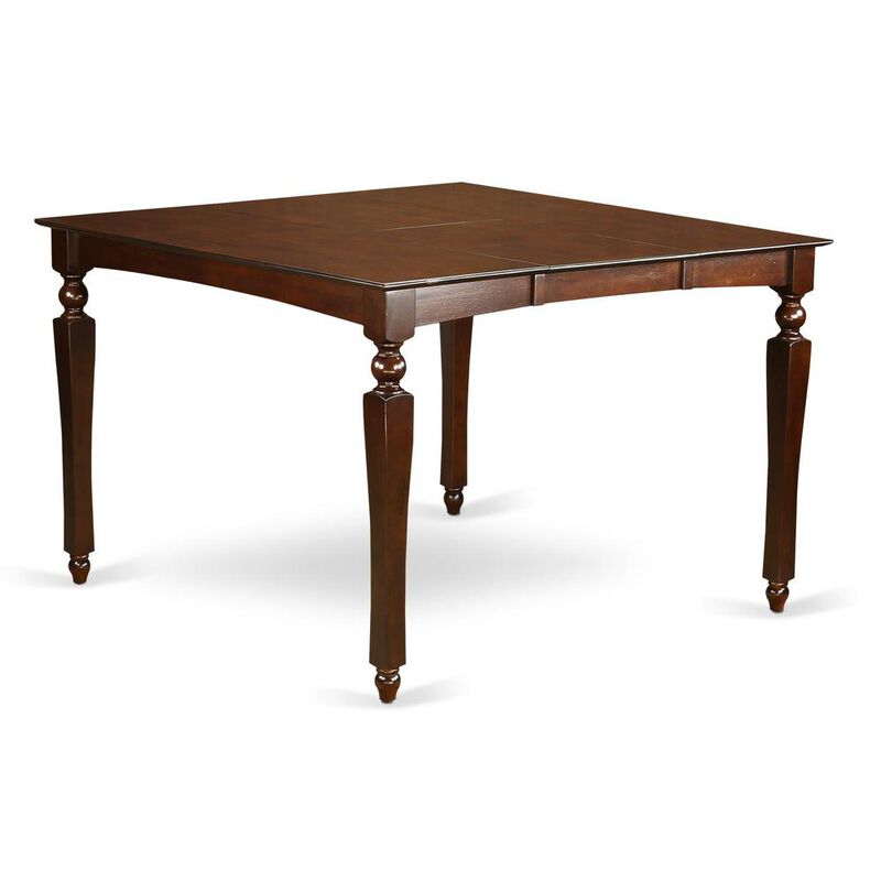 East West Furniture CHEL7-MAH-C 7 Pc pub height set- Square Counter height Table with 6 Stools