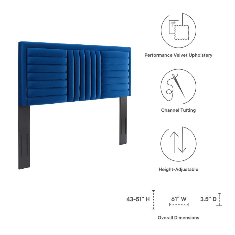 Modway - Believe Channel Tufted Performance Velvet Full/Queen Headboard