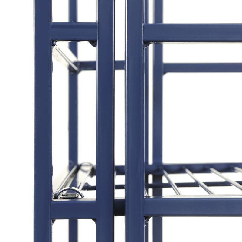 Convenience Concepts Xtra Storage 5 Tier Folding Metal Shelf Cobalt Blue