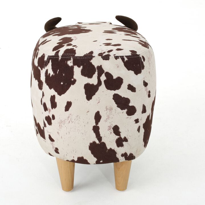 Merax Velvet Cow-Shaped Ottoman Foot Stool