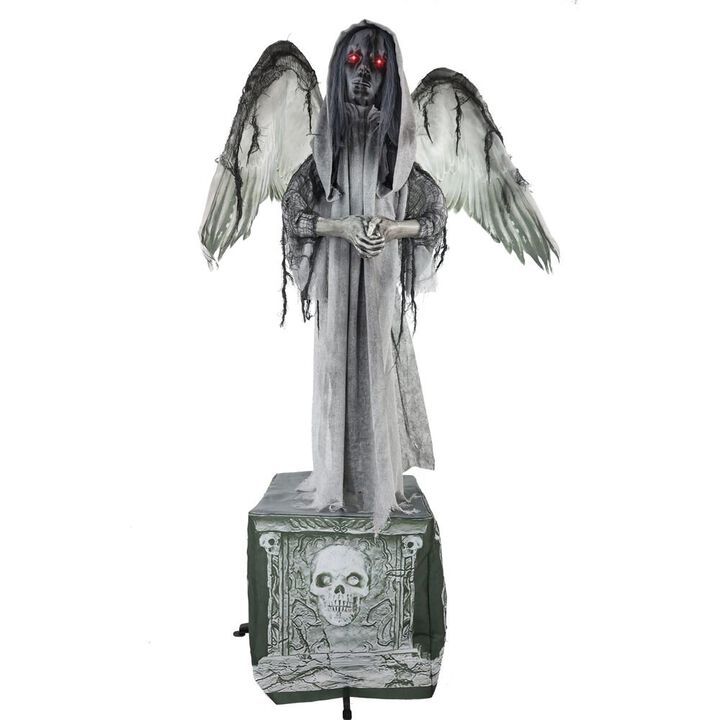 Haunted Hill Farm 5.5FT Anim Rattling Angel Statue