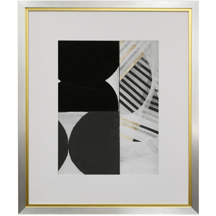Stripes & Circles II Framed Print
