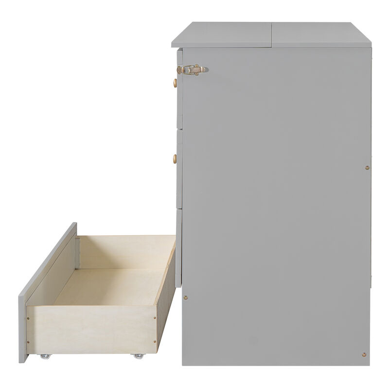 Merax Murphy Bed with Large Drawers