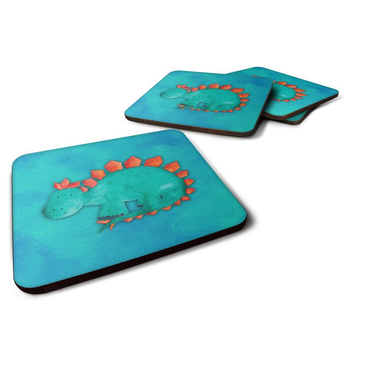 Caroline's Treasures Stegosaurus Watercolor Decorative coasters, 3.5, Multicolor
