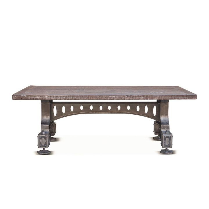 World Interiors Sterling 53-Inch Cast Iron Coffee Table