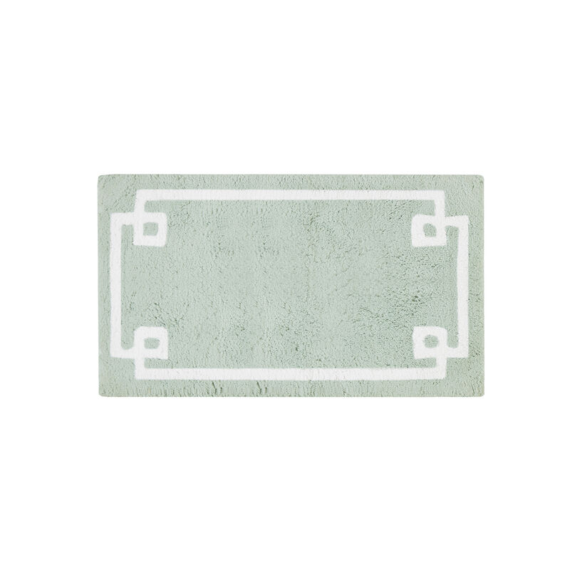 Gracie Mills Tiffany Bordered Medium Pile Tufted Cotton Bath Rug" - 24x72"