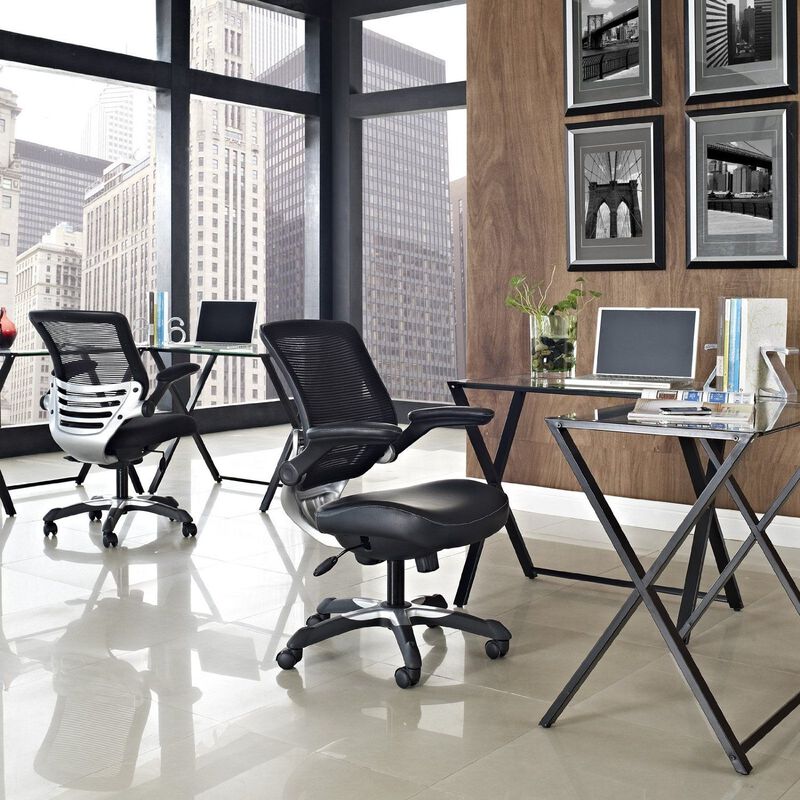 Hivvago Modern Back Ergonomic Office Chair  with Flip-up Arms