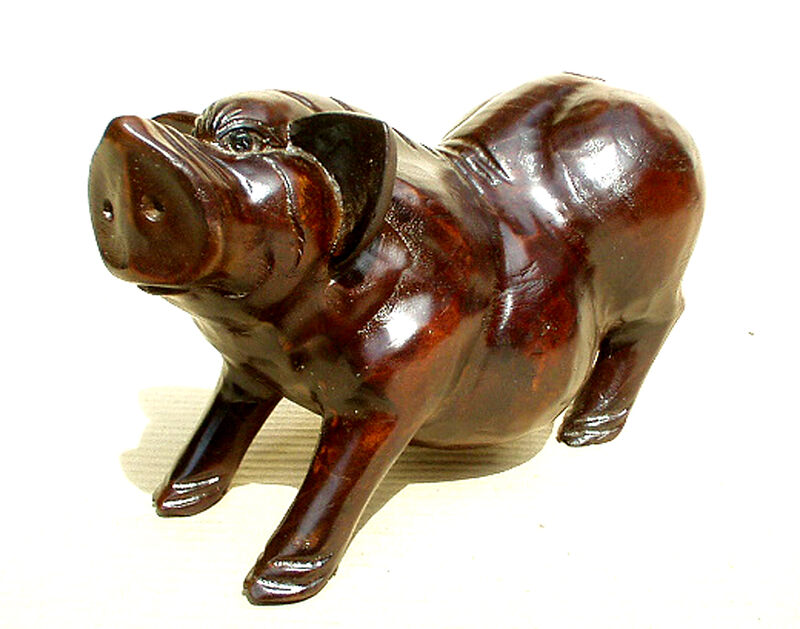 Teak/ Mahogany           Pig Statue