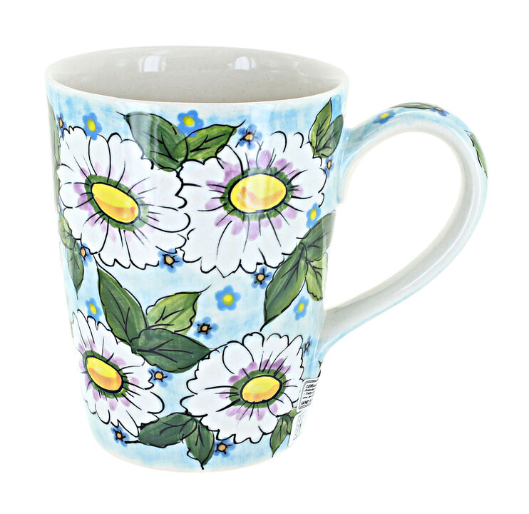 Blue Rose Polish Pottery Pastel Parfait Tall Coffee Mug