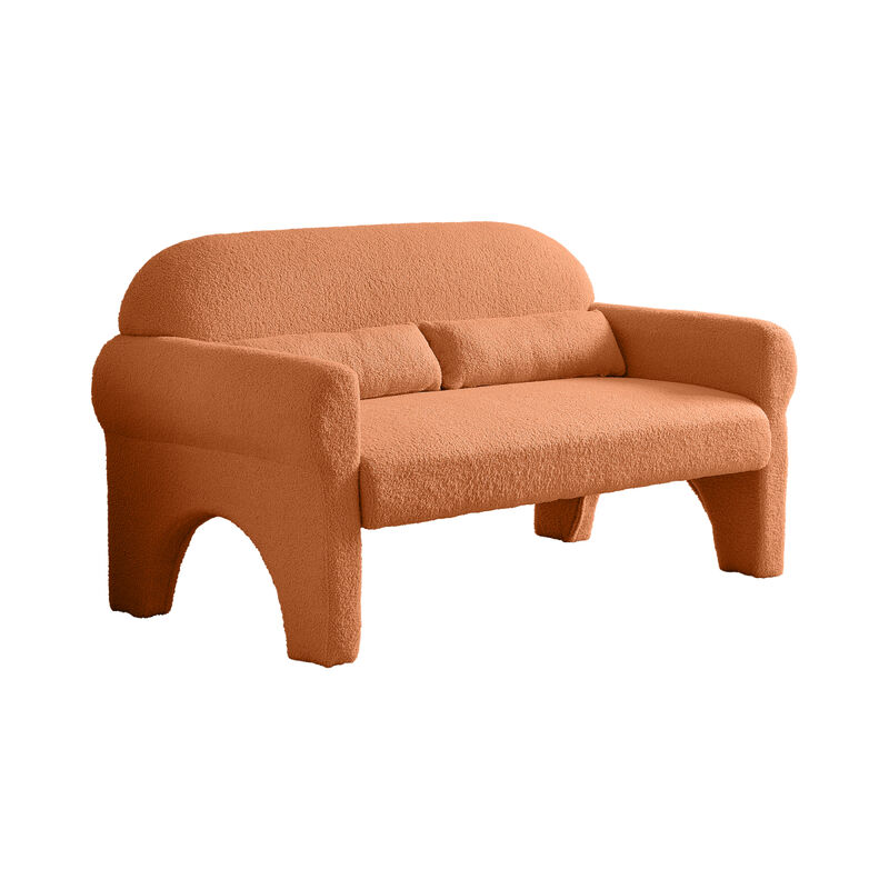 Modern Boucle Loveseat For Living Room