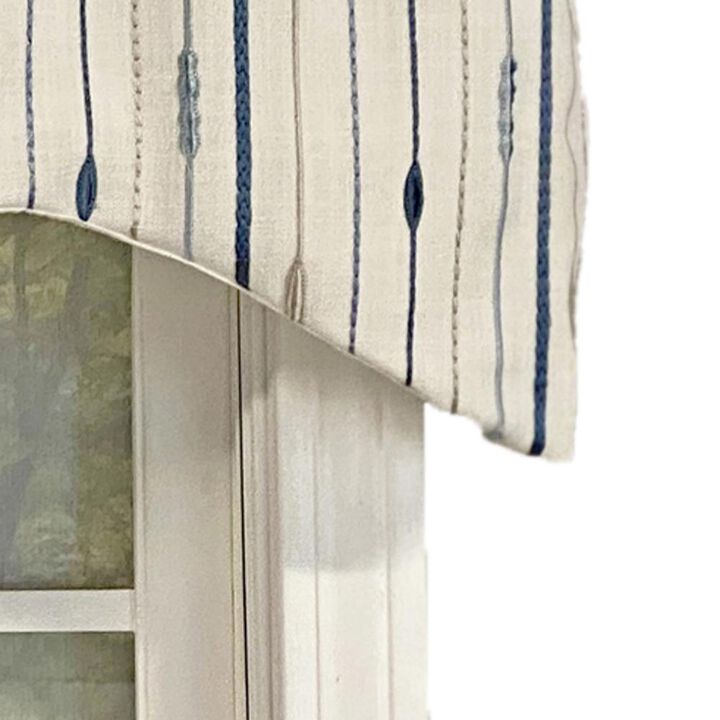 Go Getter Cornice 3" Rod Pocket Window Valance 50" x 17" Blue by RLF Home