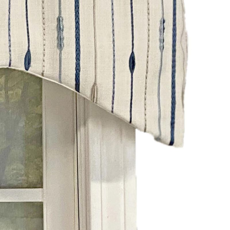 Go Getter Cornice 3" Rod Pocket Window Valance 50" x 17" Blue by RLF Home