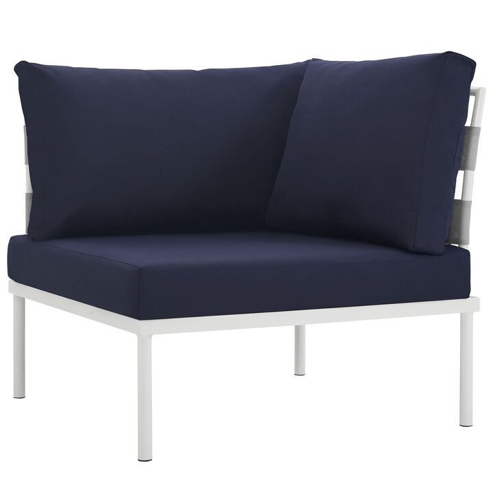 Modway - Harmony Outdoor Patio Aluminum Corner Sofa White White