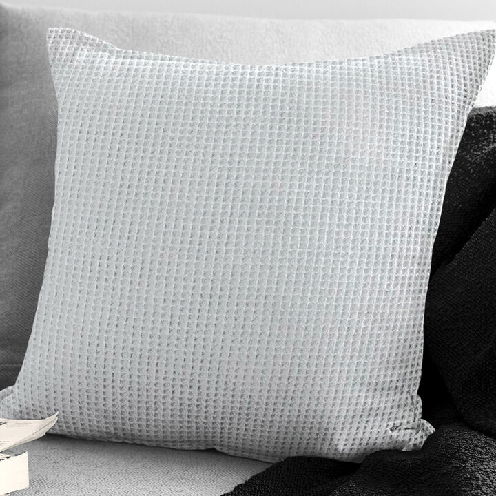 6ix Tailors Fine Linens Classic Waffle White Decorative Throw Pillows