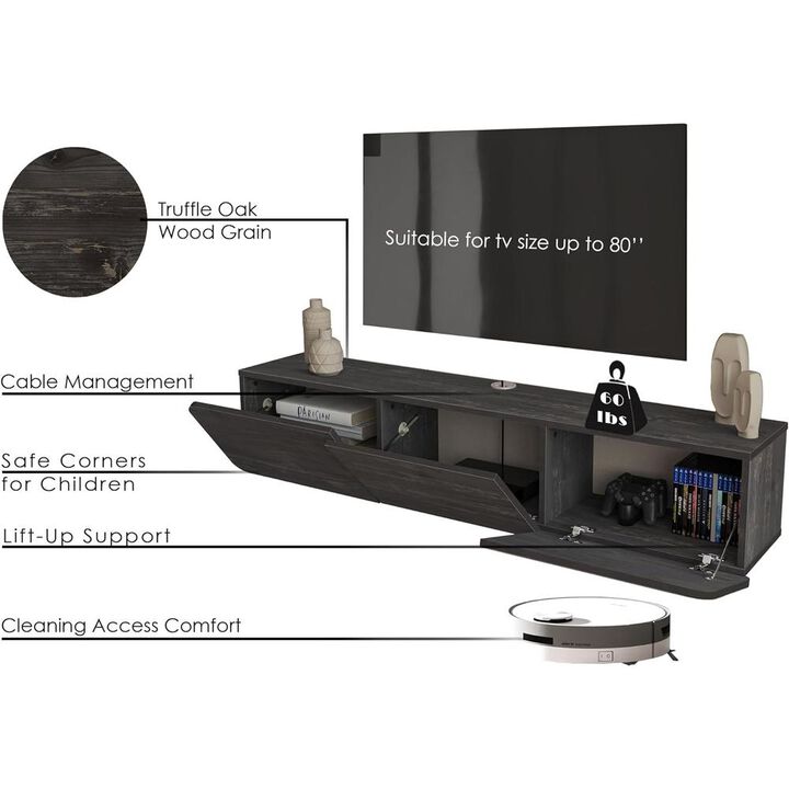 Atelier Mobili Floating TV Stand 65 inch for up to 80 inch TV