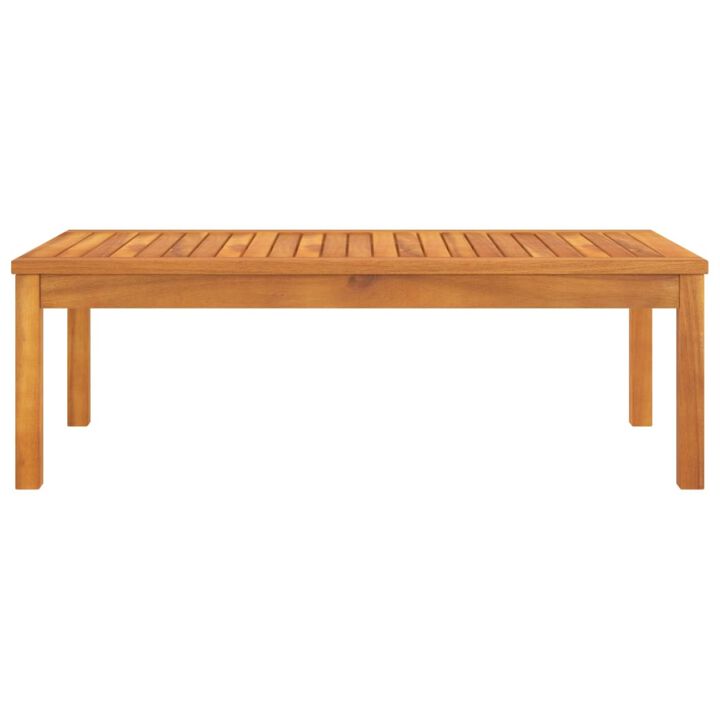 vidaXL Coffee Table 39.4"x19.7"x13" Solid Acacia Wood
