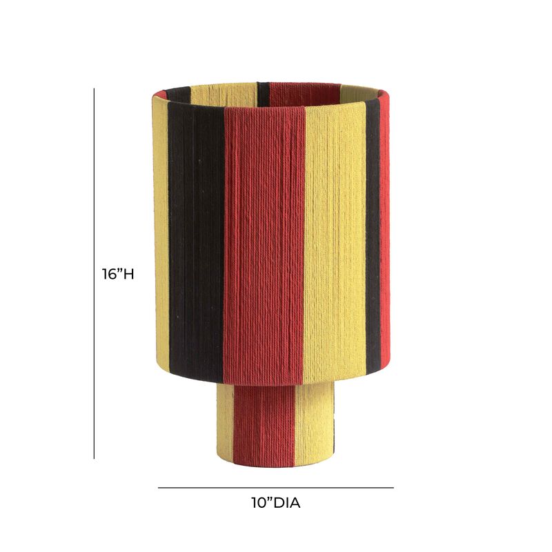 Guinevere Purple and Pink Striped Cotton Table Lamp