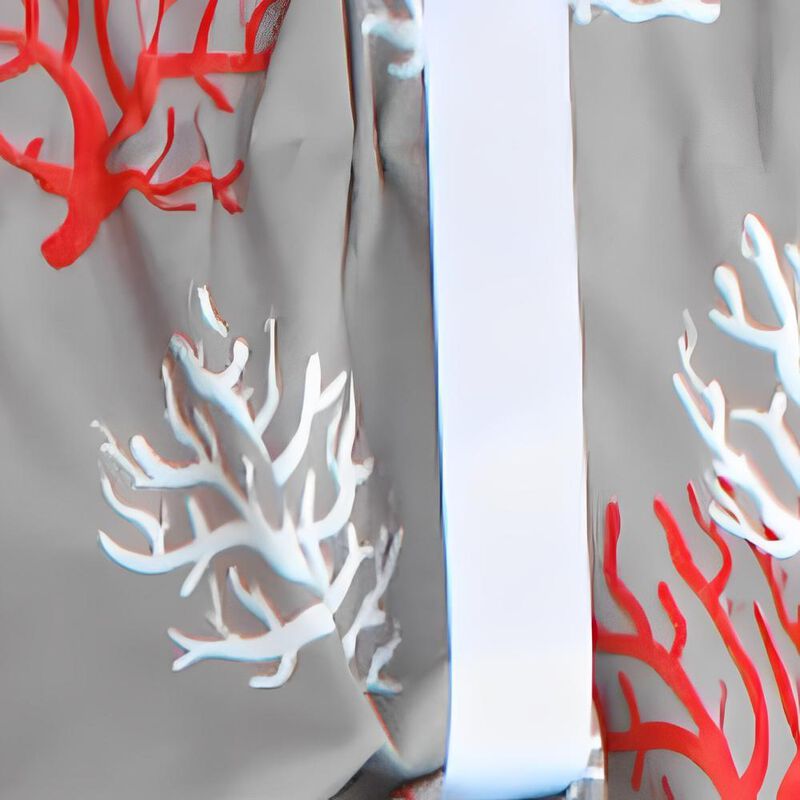 RLF Home Sea Coral Suspender Window Treatment Valance 3" Rod Pocket 50" x 16" Salmon Red
