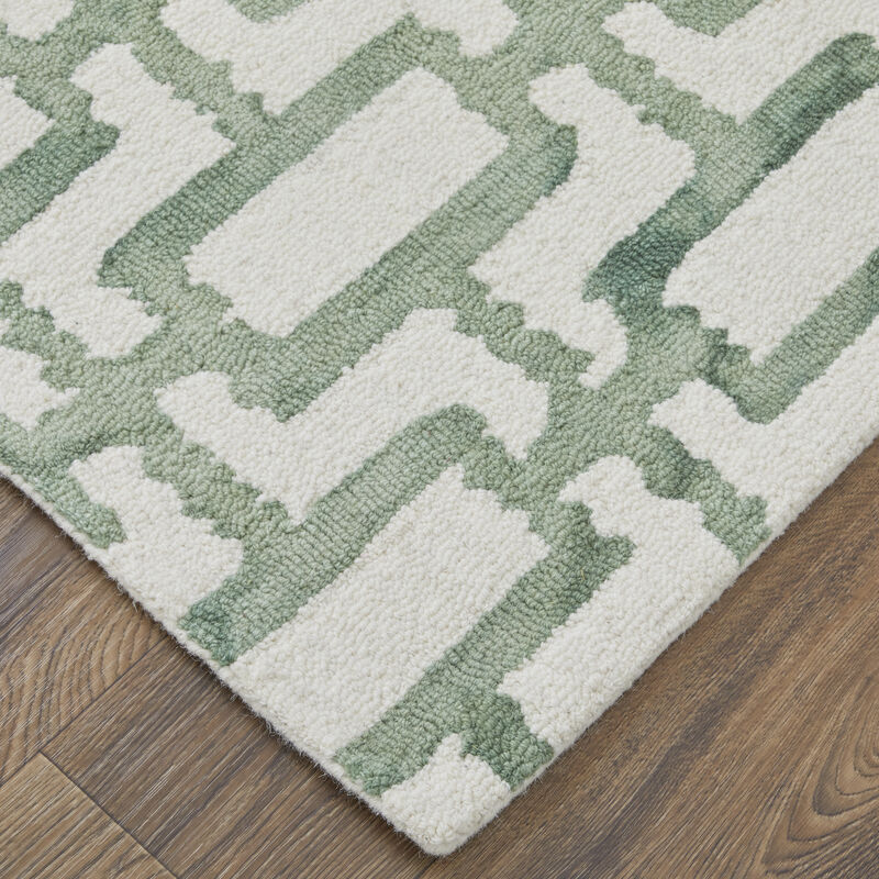 Lorrain 8919F Ivory/Green 3'6" x 5'6" Rug