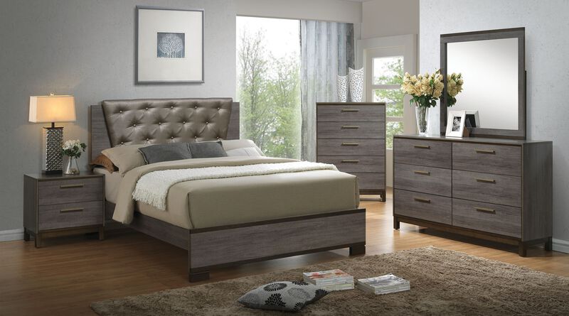 Streamdale Modern Nightstand with Two-Tone Finish
