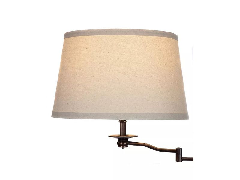 Brightech Caden 62" LED Modern Floor Lamp with Swing Arm & Drum Shade