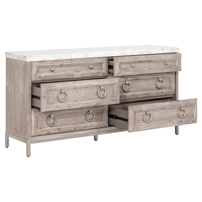 Natural 6-Drawer Double Dresser