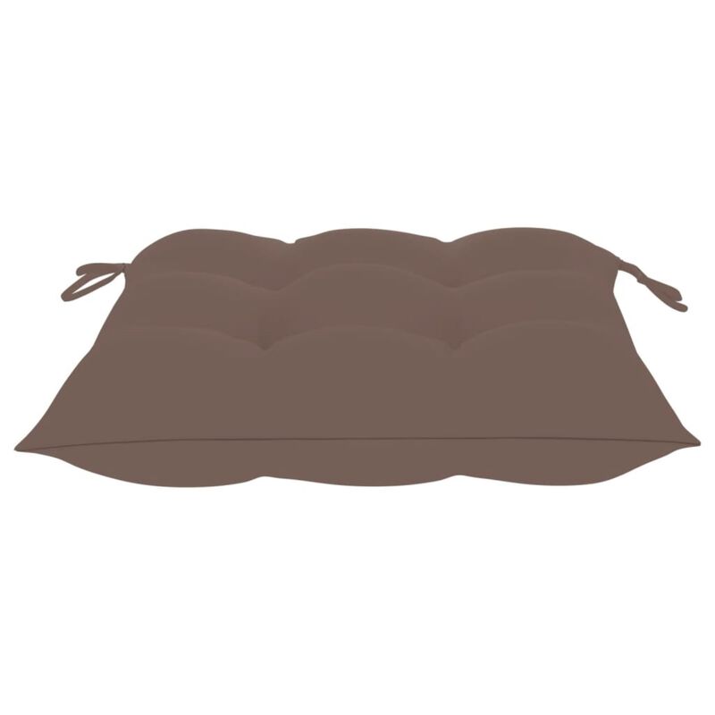vidaXL Chair Cushions 4 pcs Taupe 19.7"x19.7"x2.8" Fabric