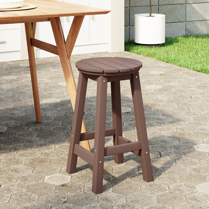WestinTrends 24" HDPE Outdoor Patio Round Counter Height Bar Stool