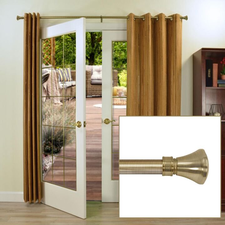 Lexington Flare Curtain Rod Set, Adjustable Length from 86" to 144"