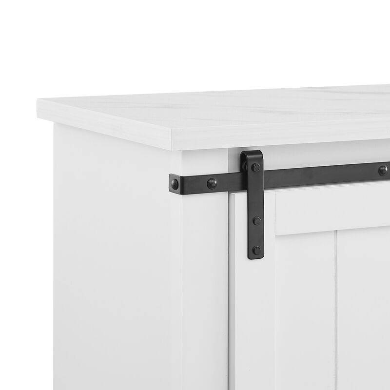 FESTIVO Rustic 47-inch Bar Cabinet with Sliding Barn Door