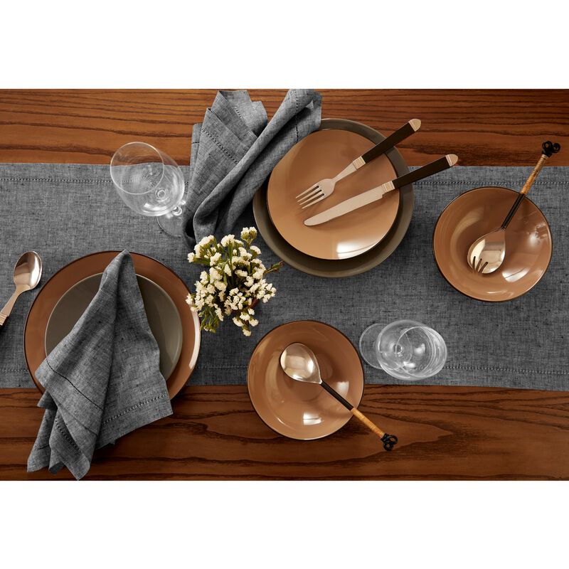 Solino Home 100% Pure Linen Table Runner 14 x 108 Inch | Milan