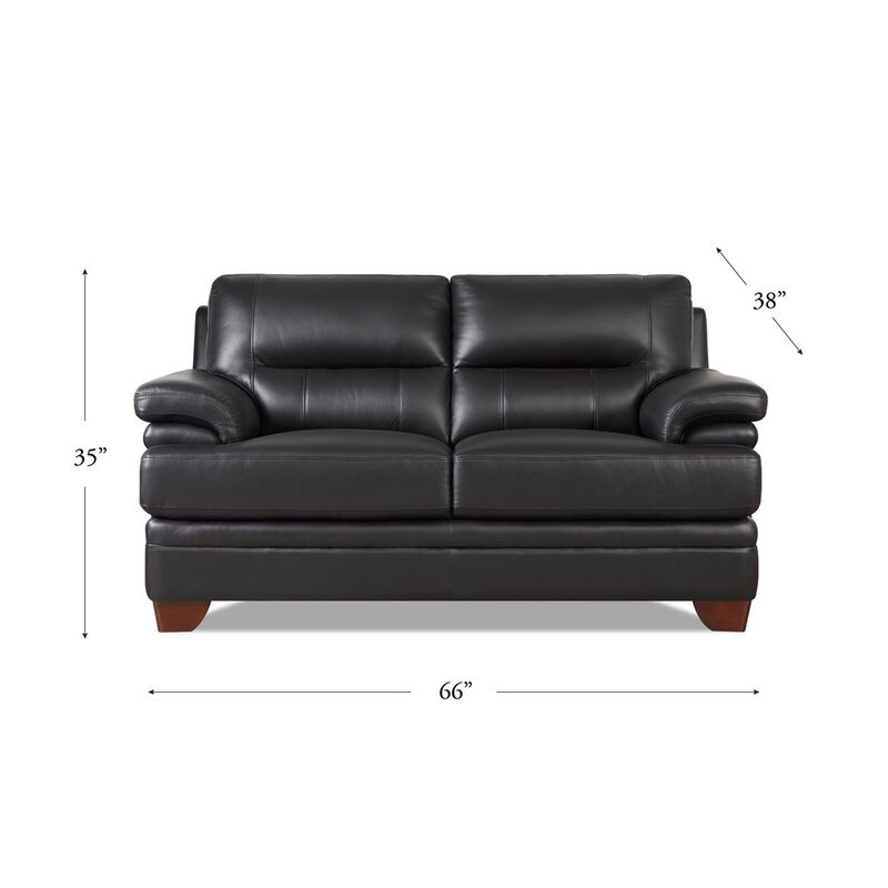 Luxor Top Grain Leather Loveseat