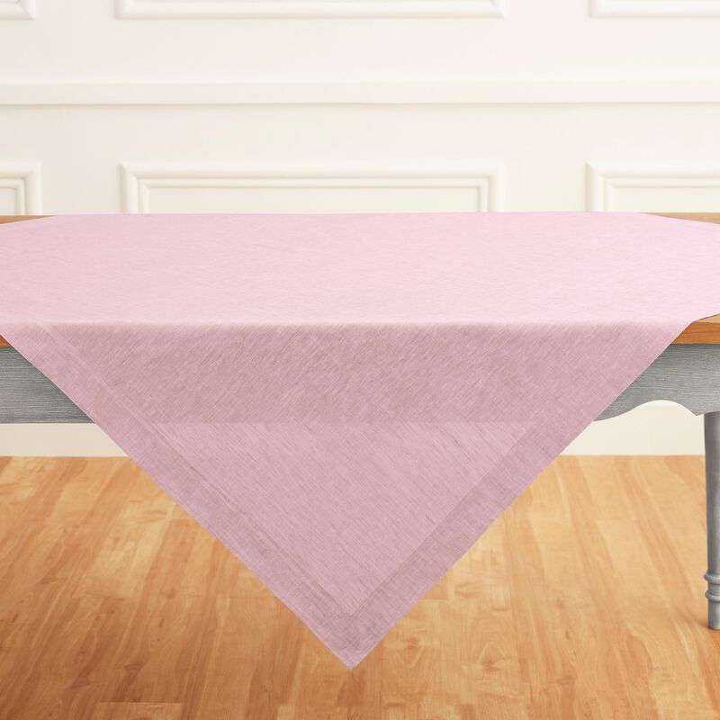 Solino Home 100% Pure Linen Table Throw 52 x 52 Inch | Athena