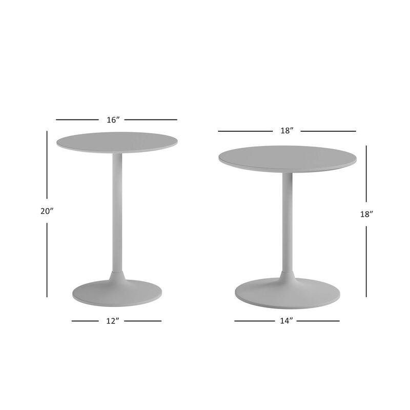 Jofran Camille Solid Marble and Iron Modern Luxury Accent Tables (Set of 2)